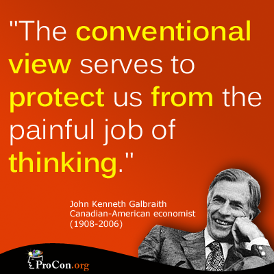 conventional Wisdom and painful thinking
